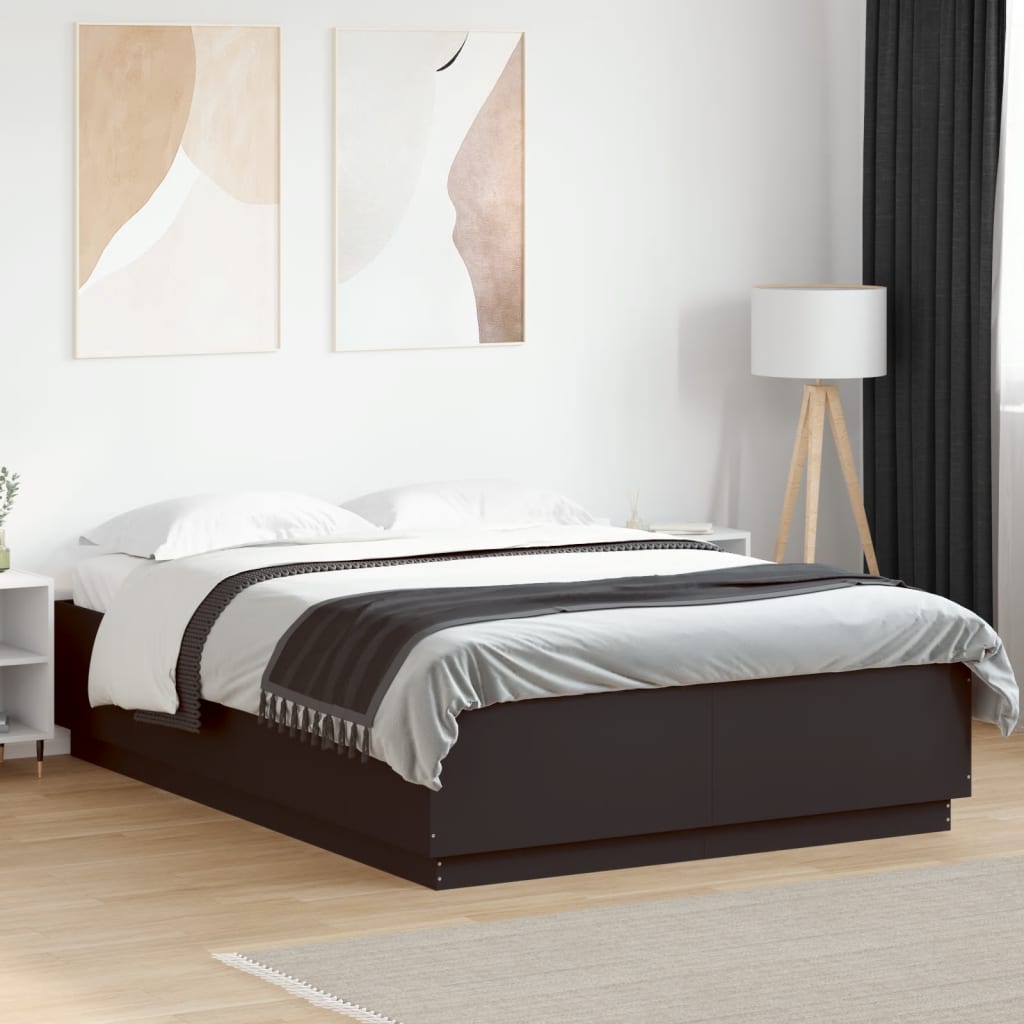 vidaXL Bedframe massief hout wit 200x200 cm