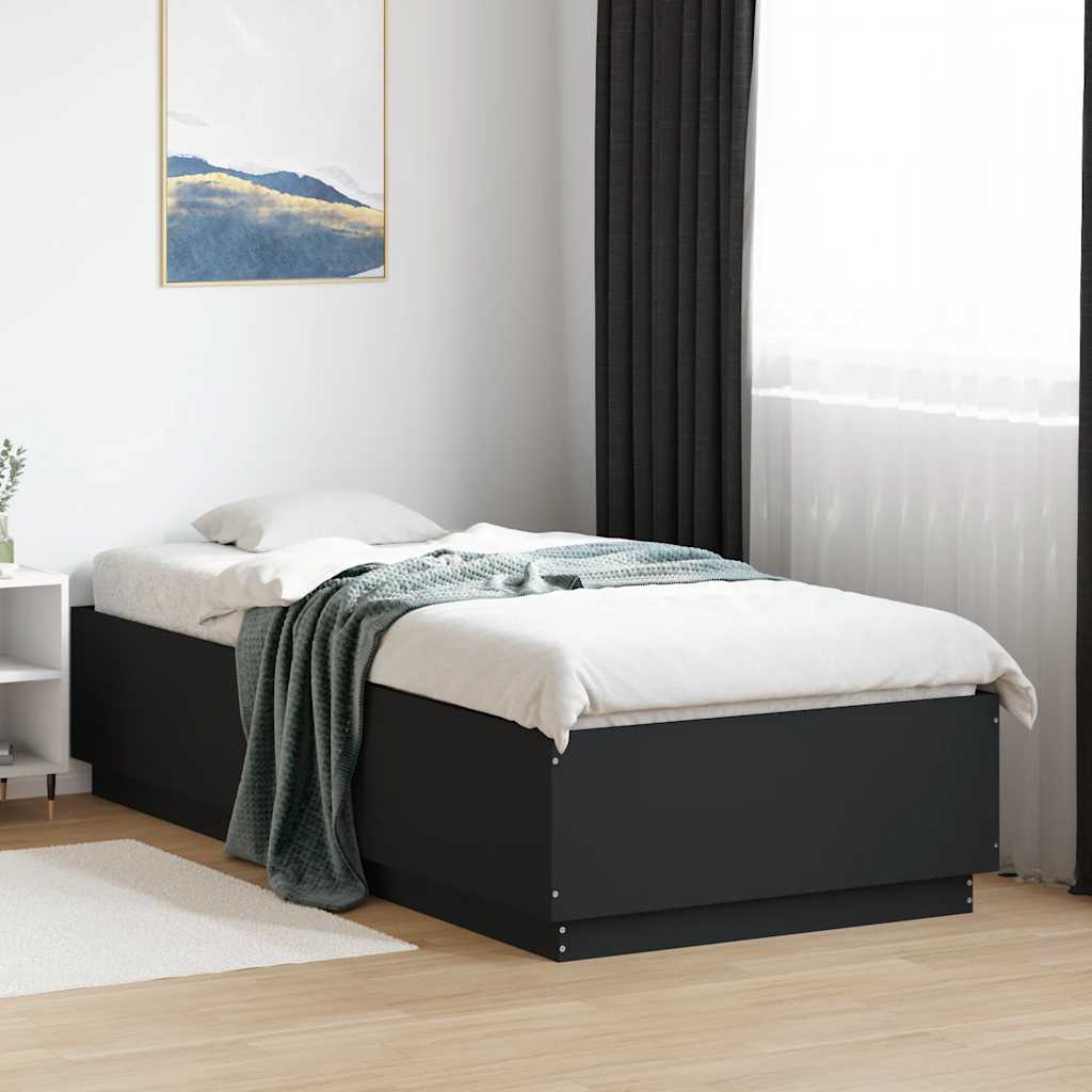 vidaXL Bedframe massief hout wit 200x200 cm