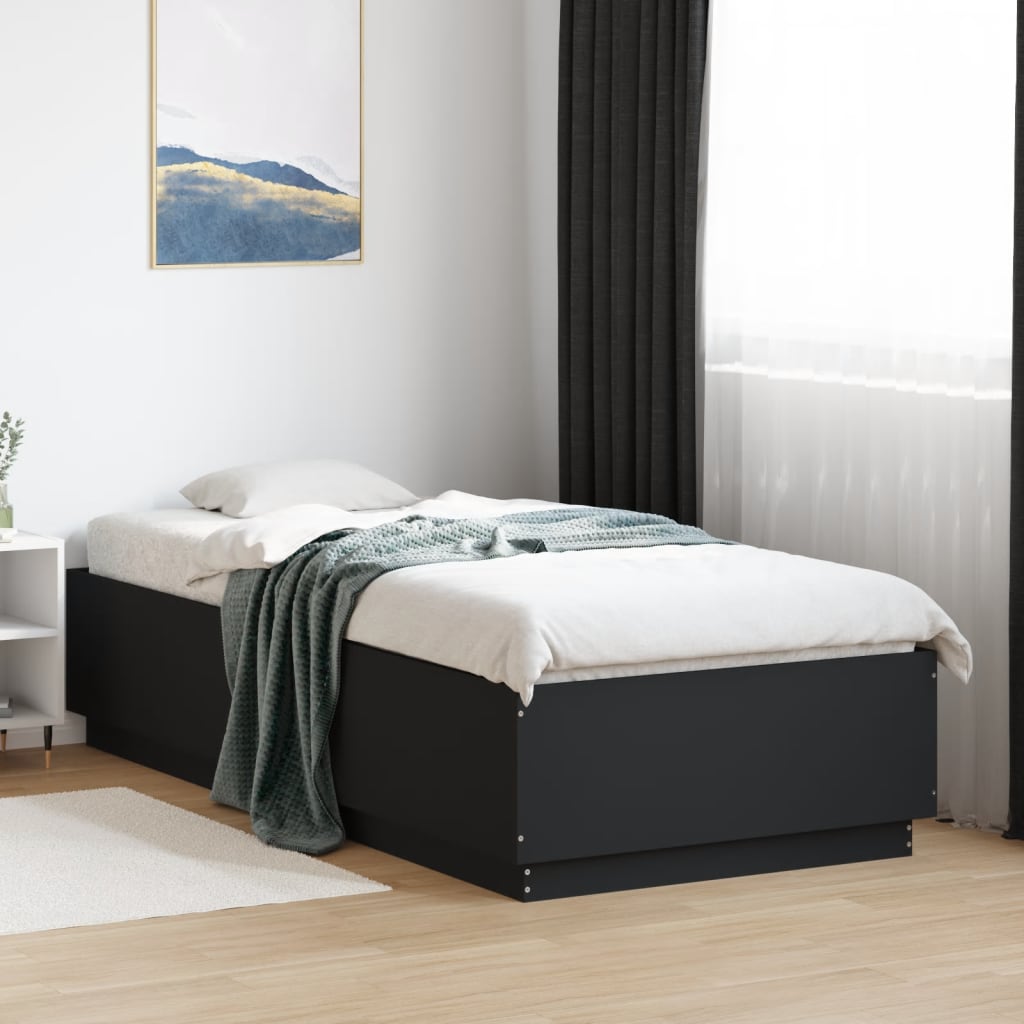 vidaXL Bedframe massief hout wit 200x200 cm