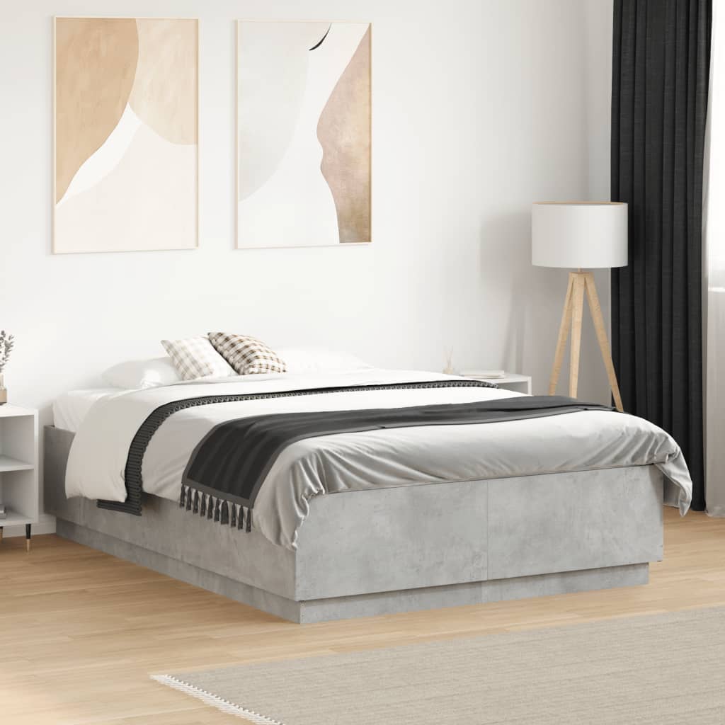 vidaXL Bedframe massief hout wit 200x200 cm
