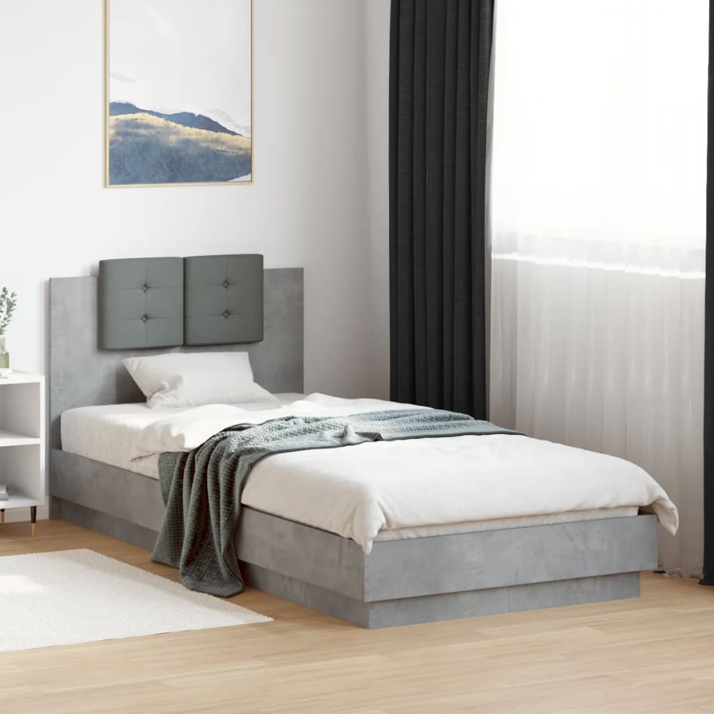 vidaXL Bedframe met hoofdeinde bewerkt hout wit 200x200 cm