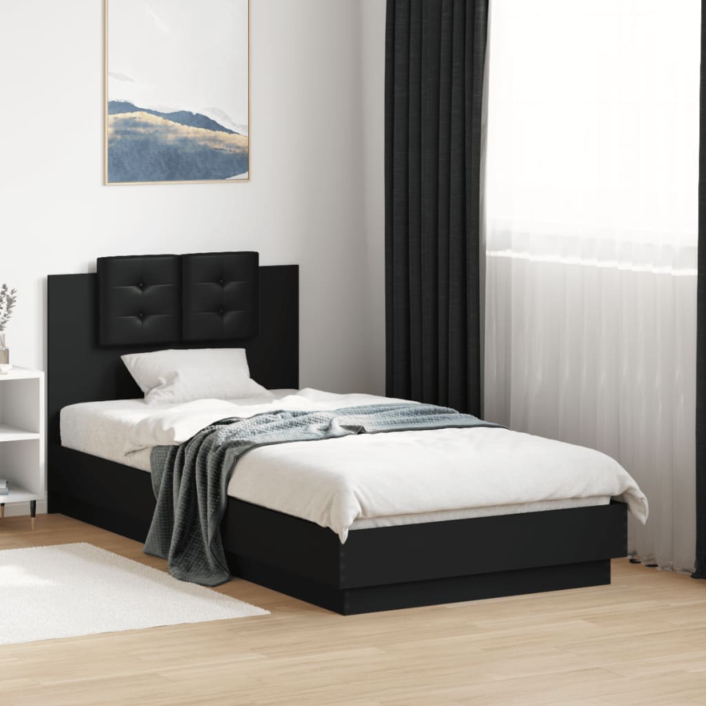 vidaXL Bedframe met hoofdeinde bewerkt hout wit 200x200 cm
