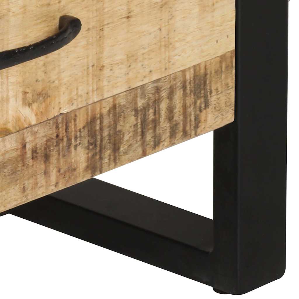 vidaXL Tall cabinet 118x30x200 cm solid rough mango wood