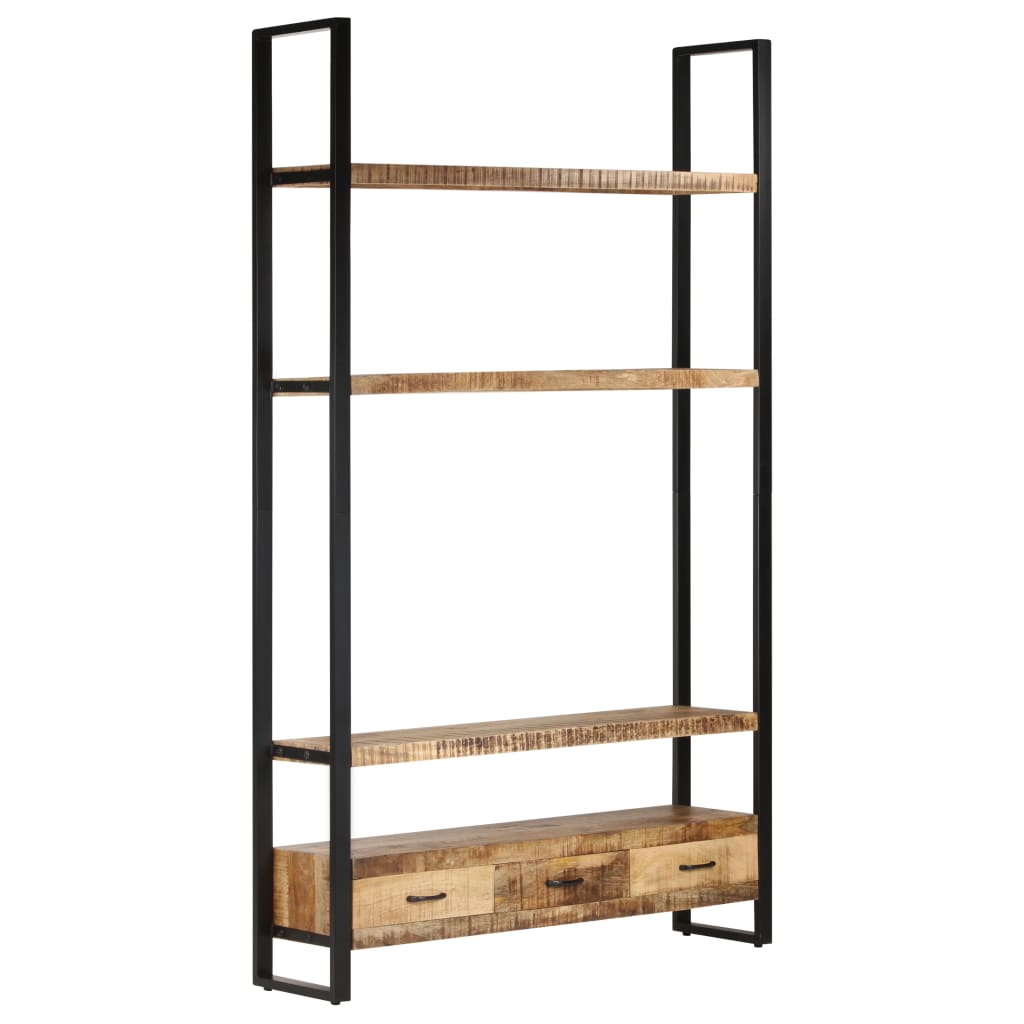 vidaXL Tall cabinet 118x30x200 cm solid rough mango wood