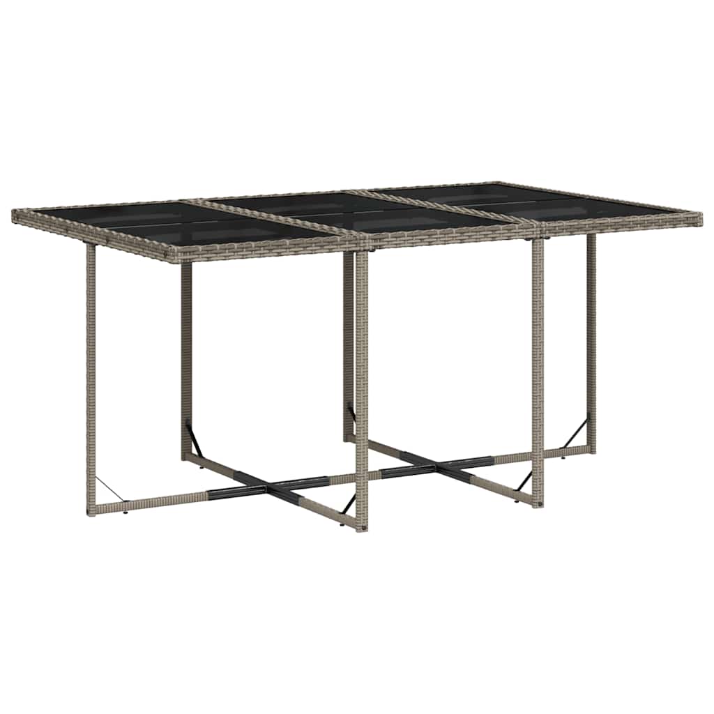 vidaXL 9-delige Tuinset poly rattan zwart