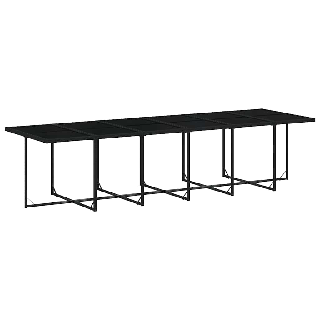 vidaXL 5-piece Garden Dining Set with Cushions Poly Rattan Black