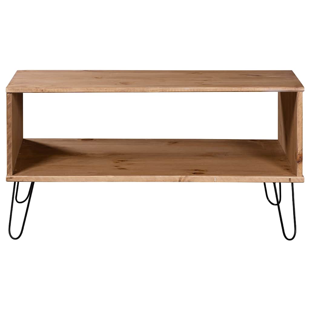 vidaXL Salontafel New York massief grenenhout lichthoutkleurig