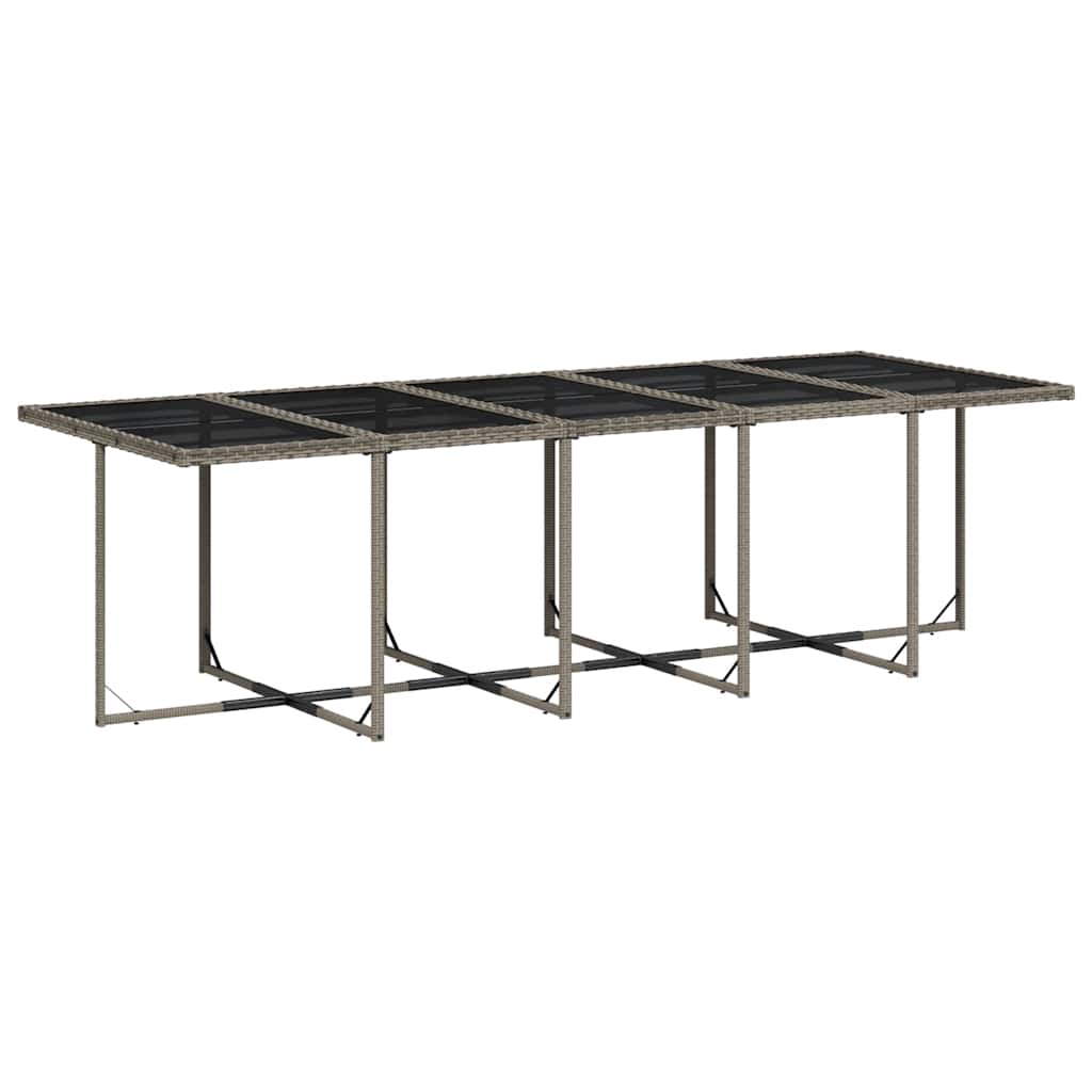 vidaXL 9-delige Tuinset poly rattan zwart