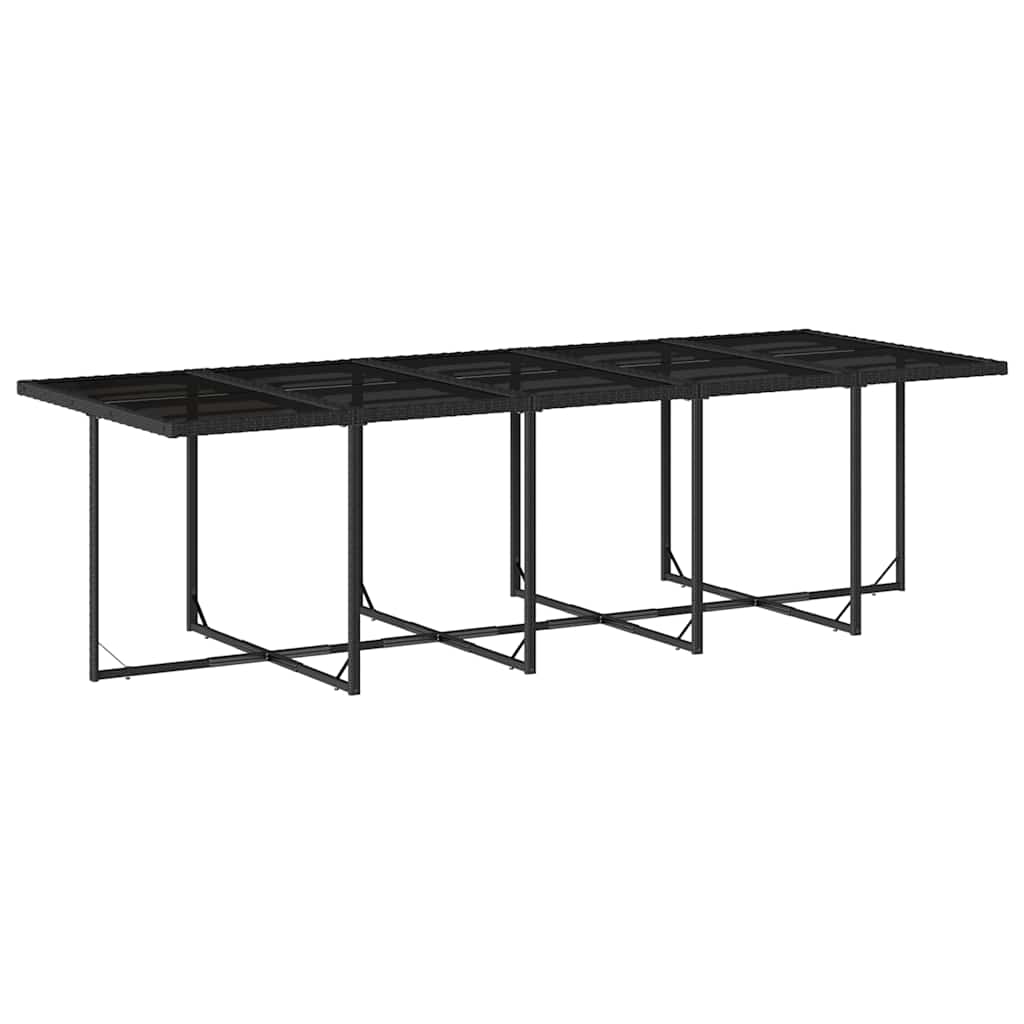 vidaXL 9-delige Tuinset poly rattan zwart