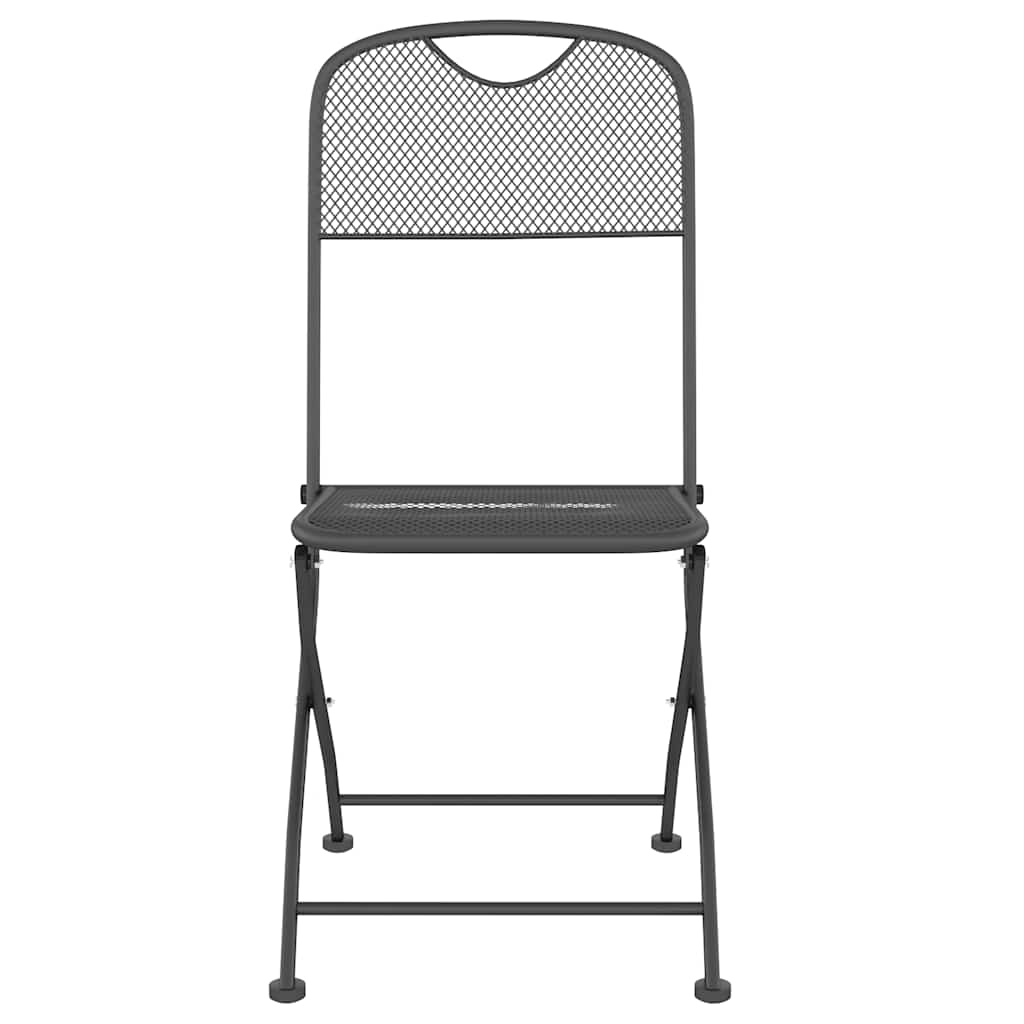 vidaXL 3-Piece Garden Dining Set Mesh Anthracite