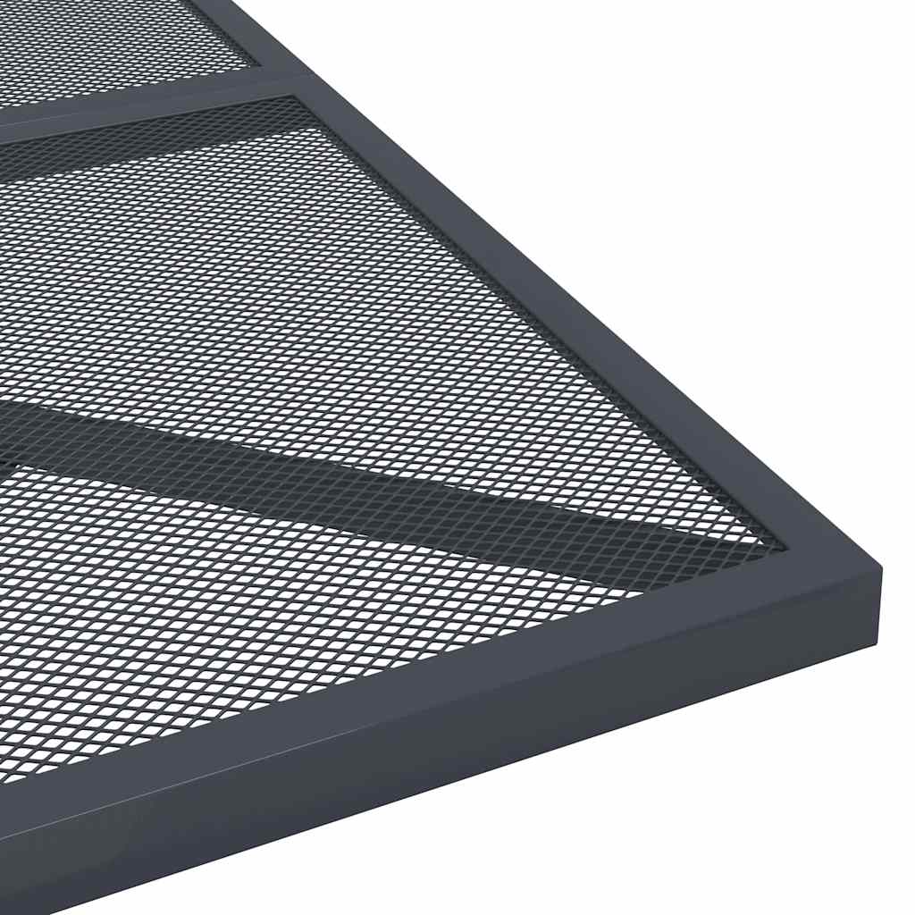 vidaXL 3-delige Tuinset metaal gaas antracietkleurig