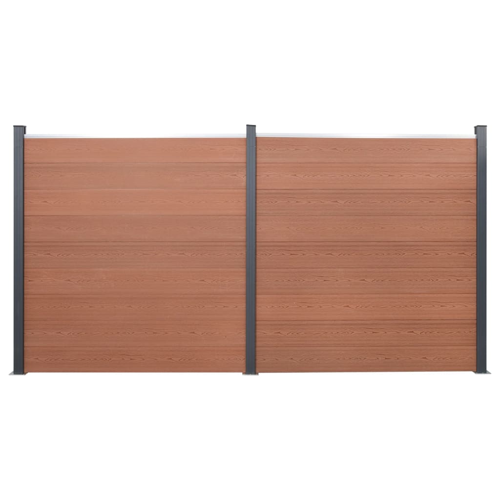 vidaXL Schuttingpaneelset 180x186 cm HKC bruin