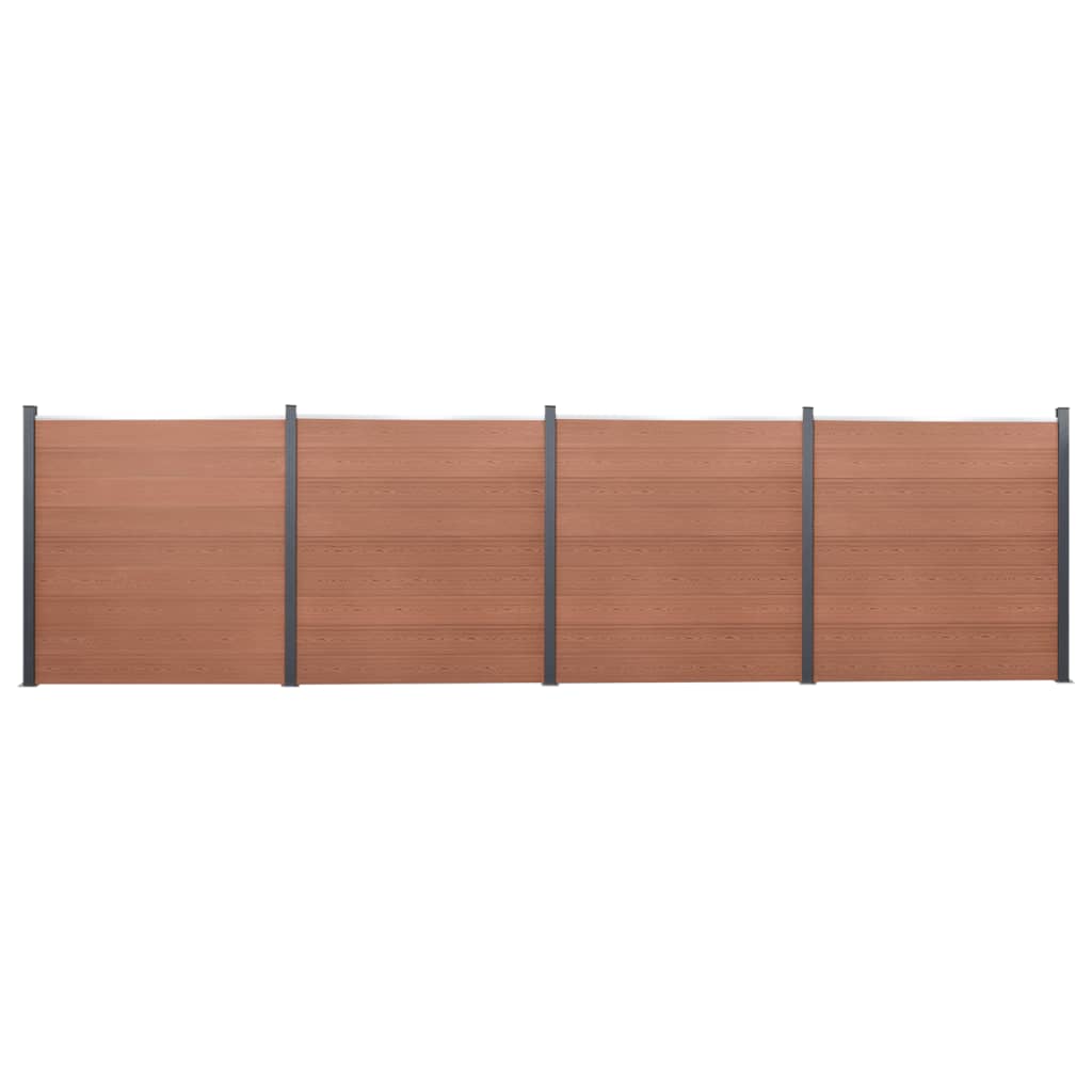 vidaXL Schuttingpaneelset 180x186 cm HKC bruin