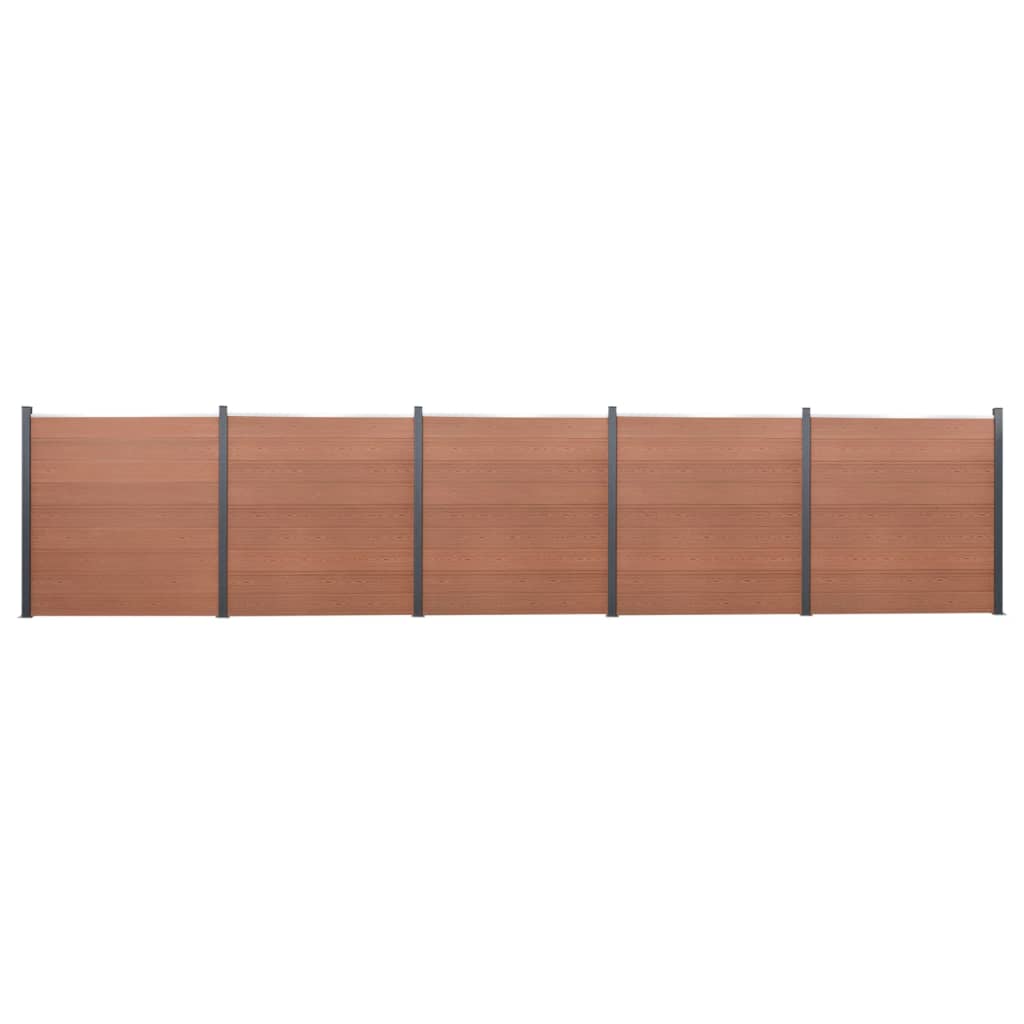 vidaXL Schuttingpaneelset 180x186 cm HKC bruin