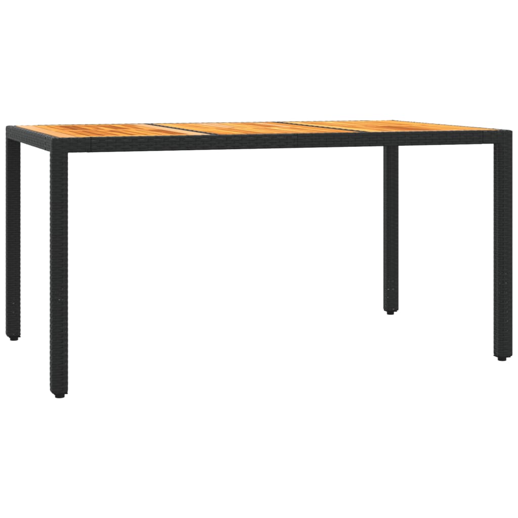 vidaXL 3-delige Tuinset met kussens poly rattan zwart