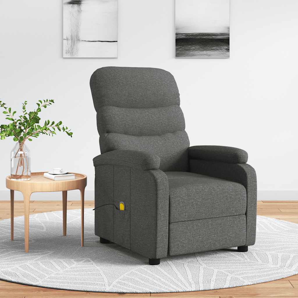 vidaXL Massage chair fabric light grey