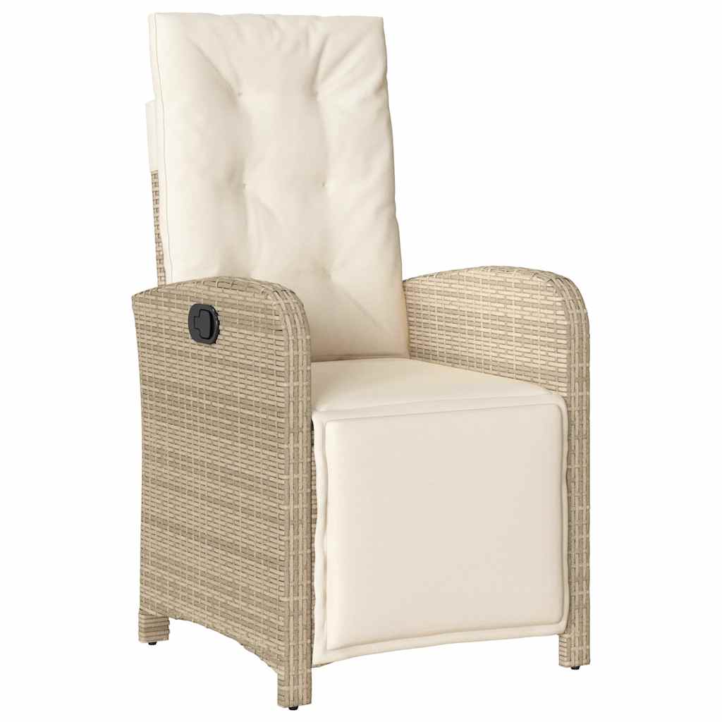 vidaXL 7-delige Tuinset met kussens poly rattan zwart