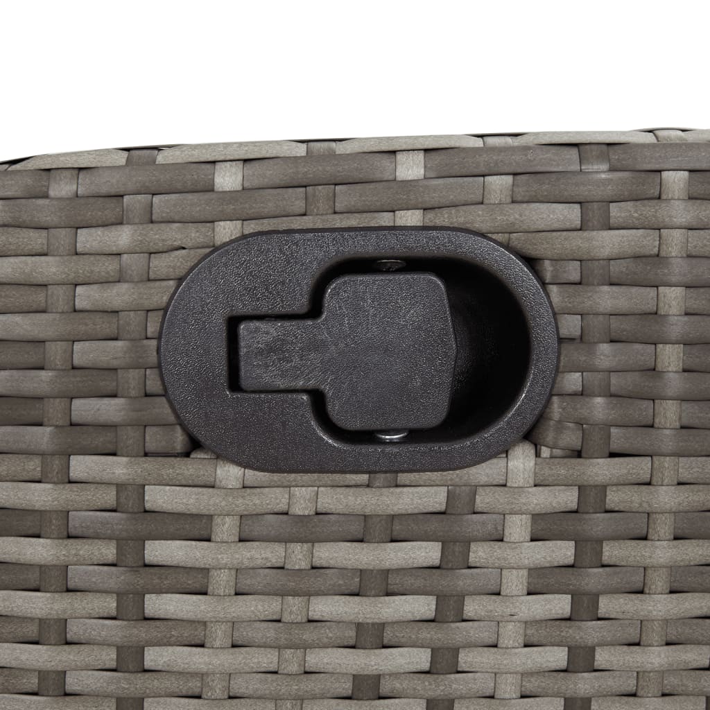 vidaXL 3-piece Garden Lounge Set with Cushions Poly Rattan Grey