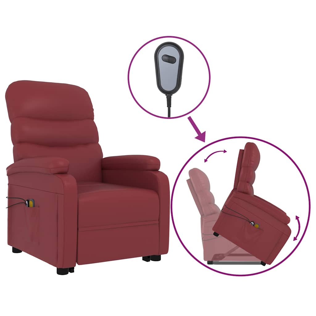 vidaXL Sta-op-massagestoel kunstleer zwart