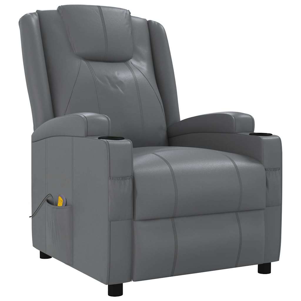 vidaXL Massagestoel kunstleer bruin