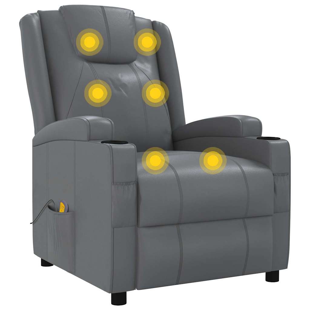 vidaXL Massagestoel kunstleer bruin