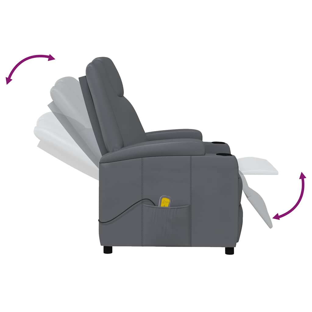 vidaXL Massagestoel kunstleer bruin