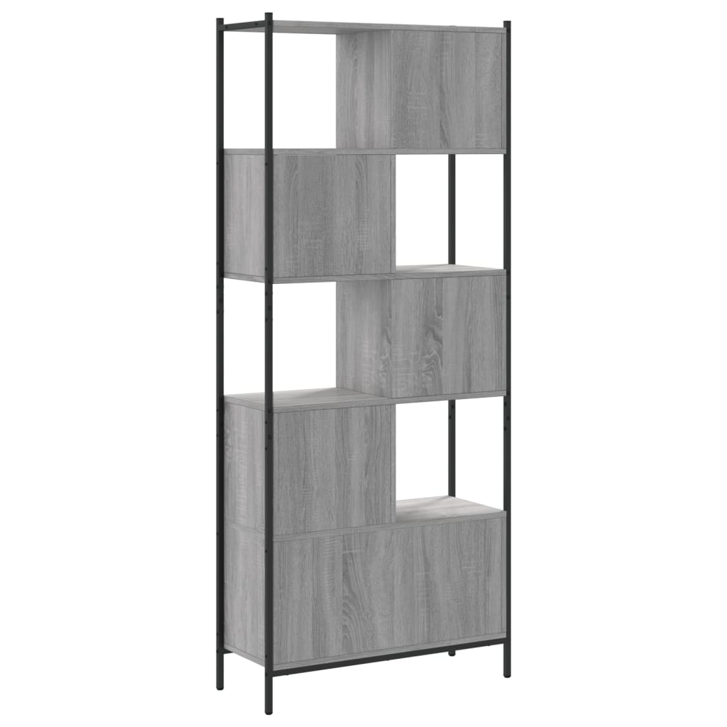 vidaXL Boekenkast 72x28x172 cm bewerkt hout zwart