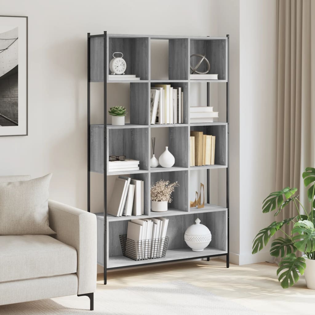 vidaXL Bookcase 102x28x172 cm Engineered Wood Smoked Oak