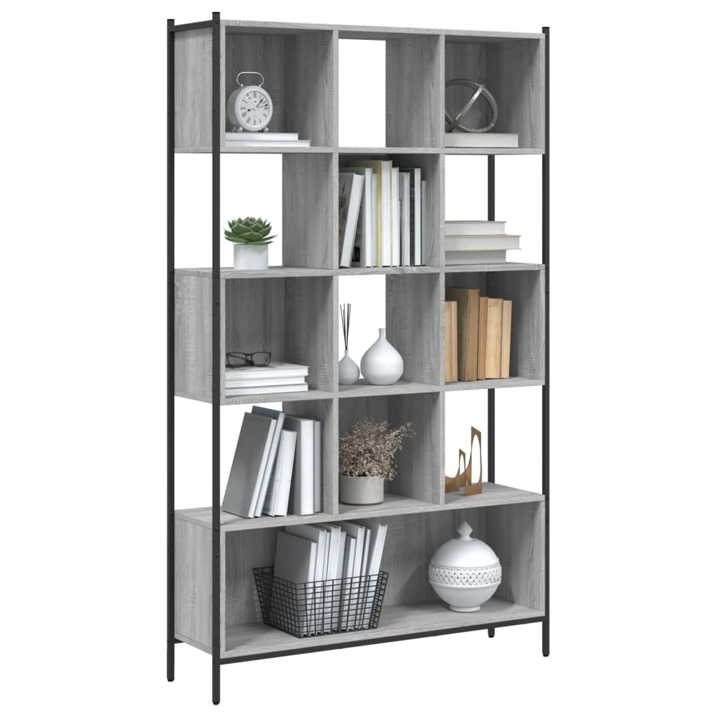 vidaXL Bookcase 102x28x172 cm Engineered Wood Smoked Oak