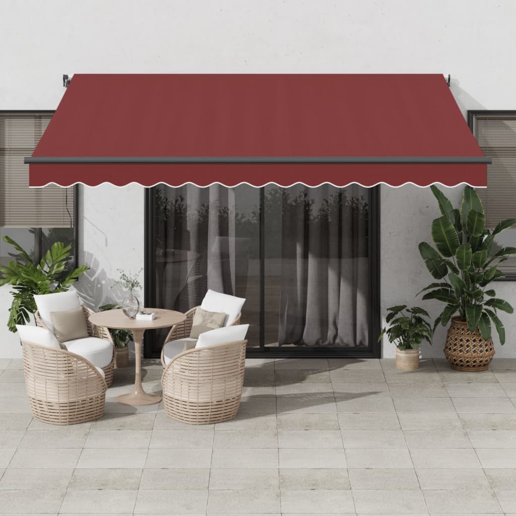 vidaXL Luifel automatisch uittrekbaar 350x250 cm crèmekleurig