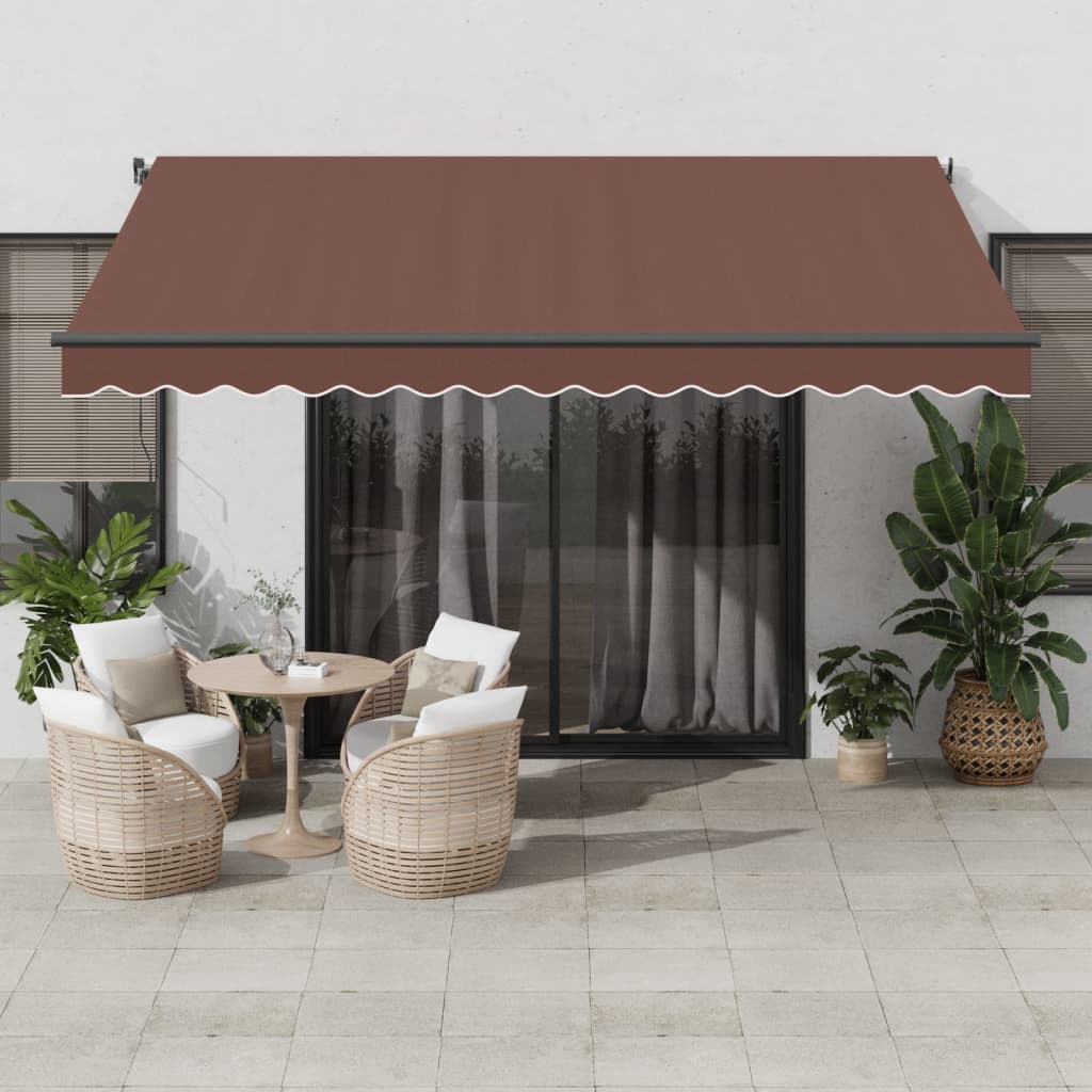 vidaXL Luifel handmatig uittrekbaar met LED 300x250 cm antraciet