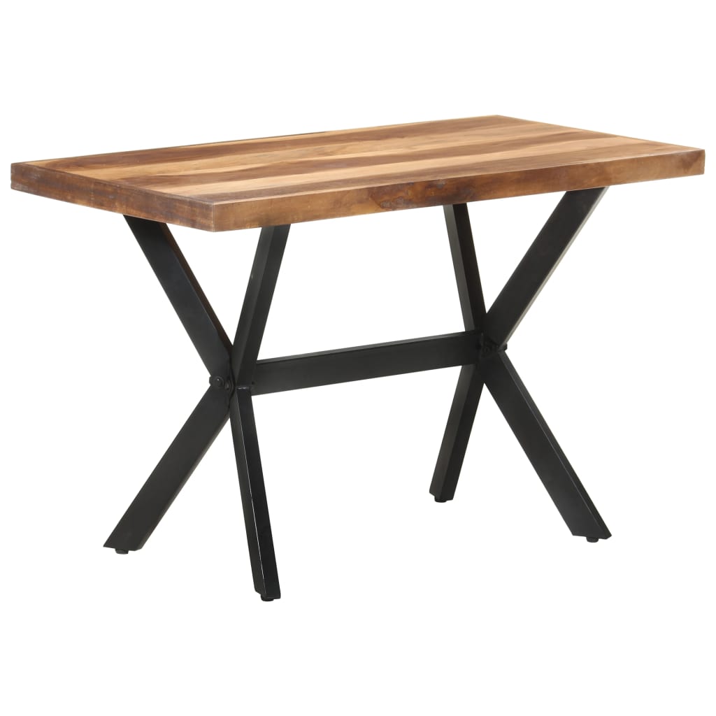 vidaXL Eettafel 120x60x75 cm massief hout met honingkleurige afwerking