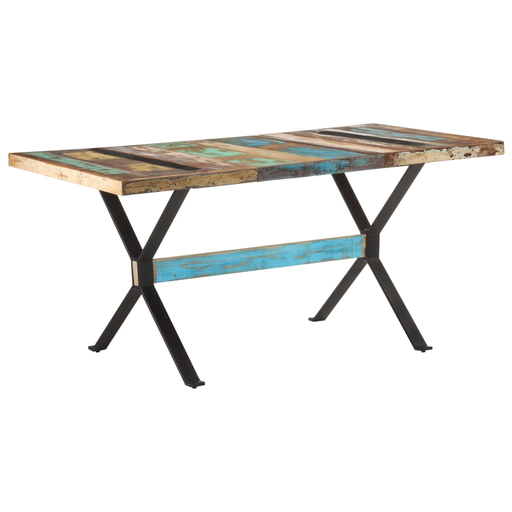 vidaXL Eettafel 120x60x76 cm bois massif recyclé