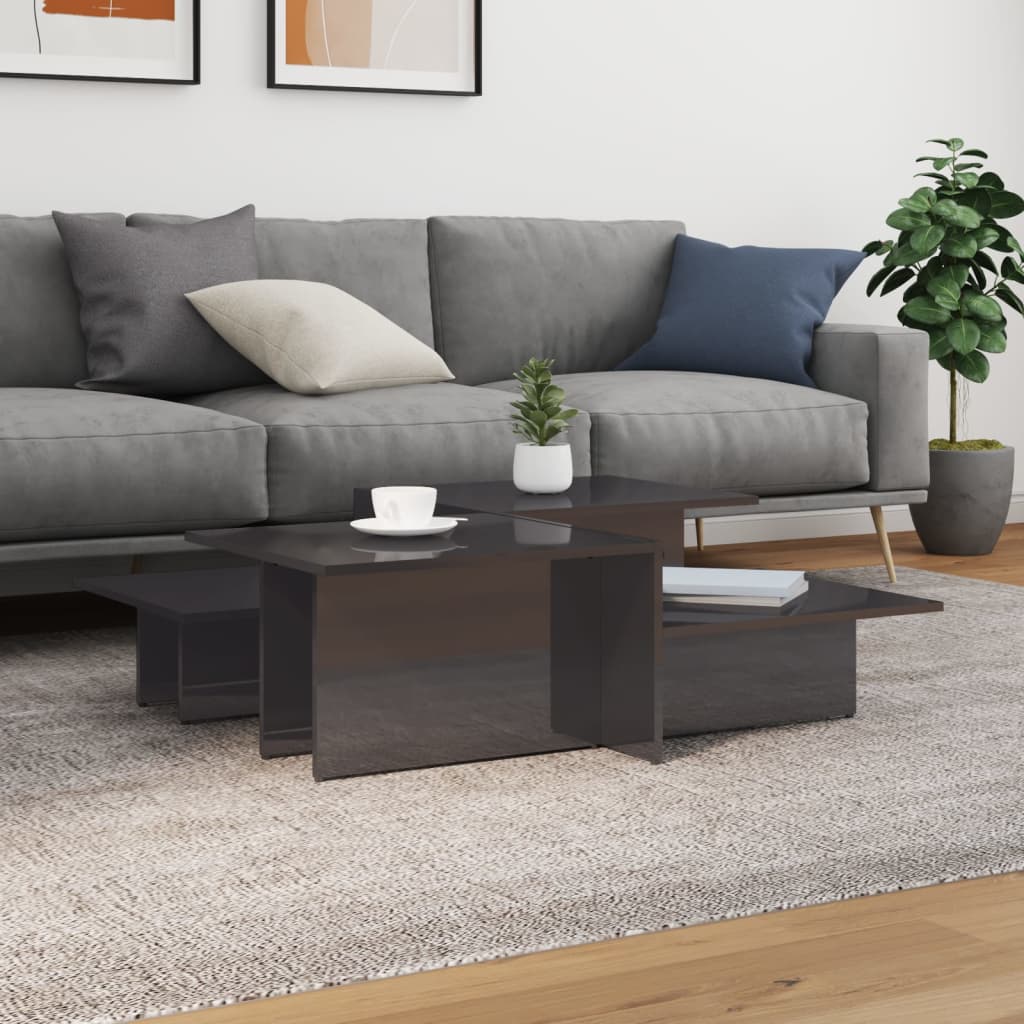 vidaXL Salontafels 2 st bewerkt hout wit