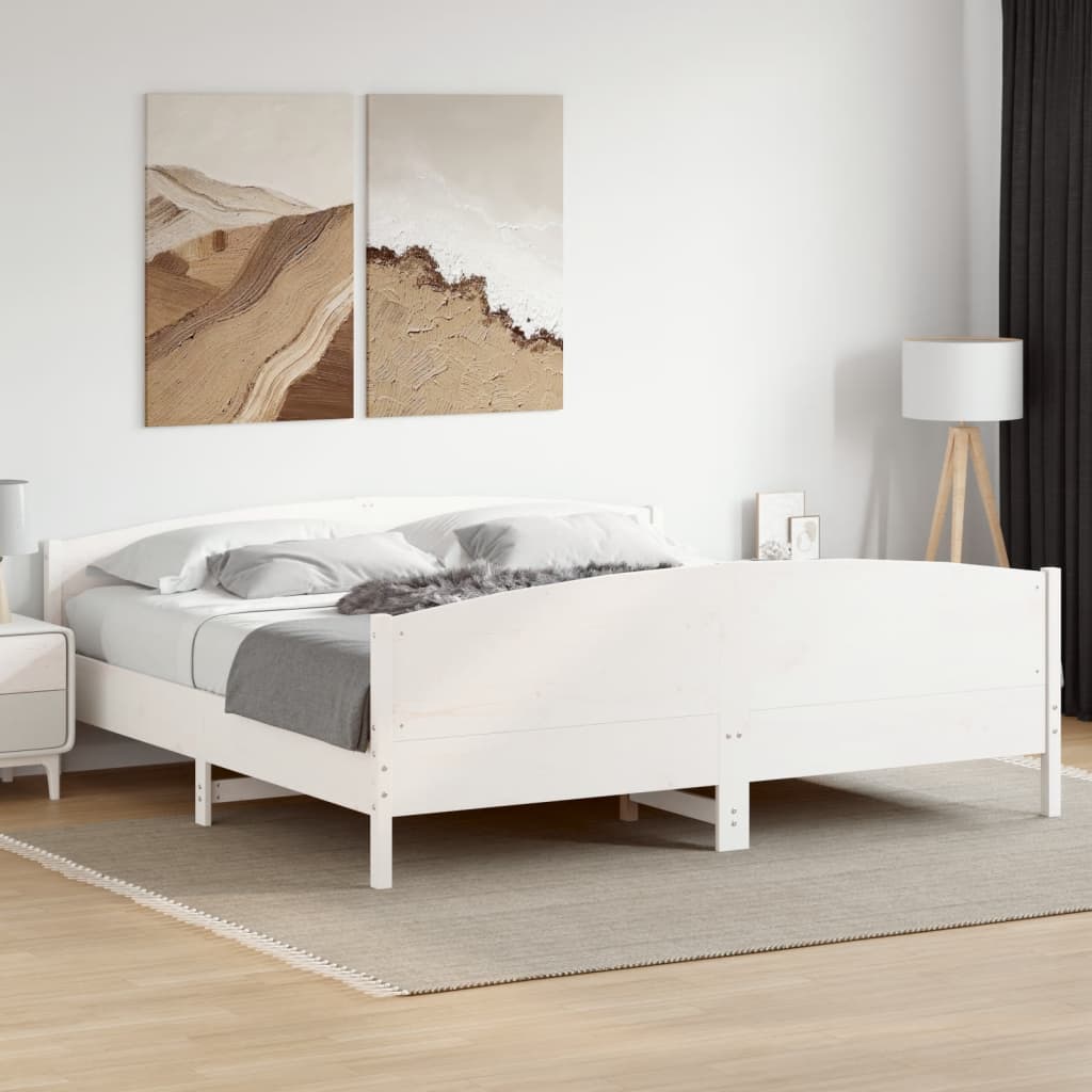 vidaXL Bedframe zonder matras massief grenenhout 200x200 cm