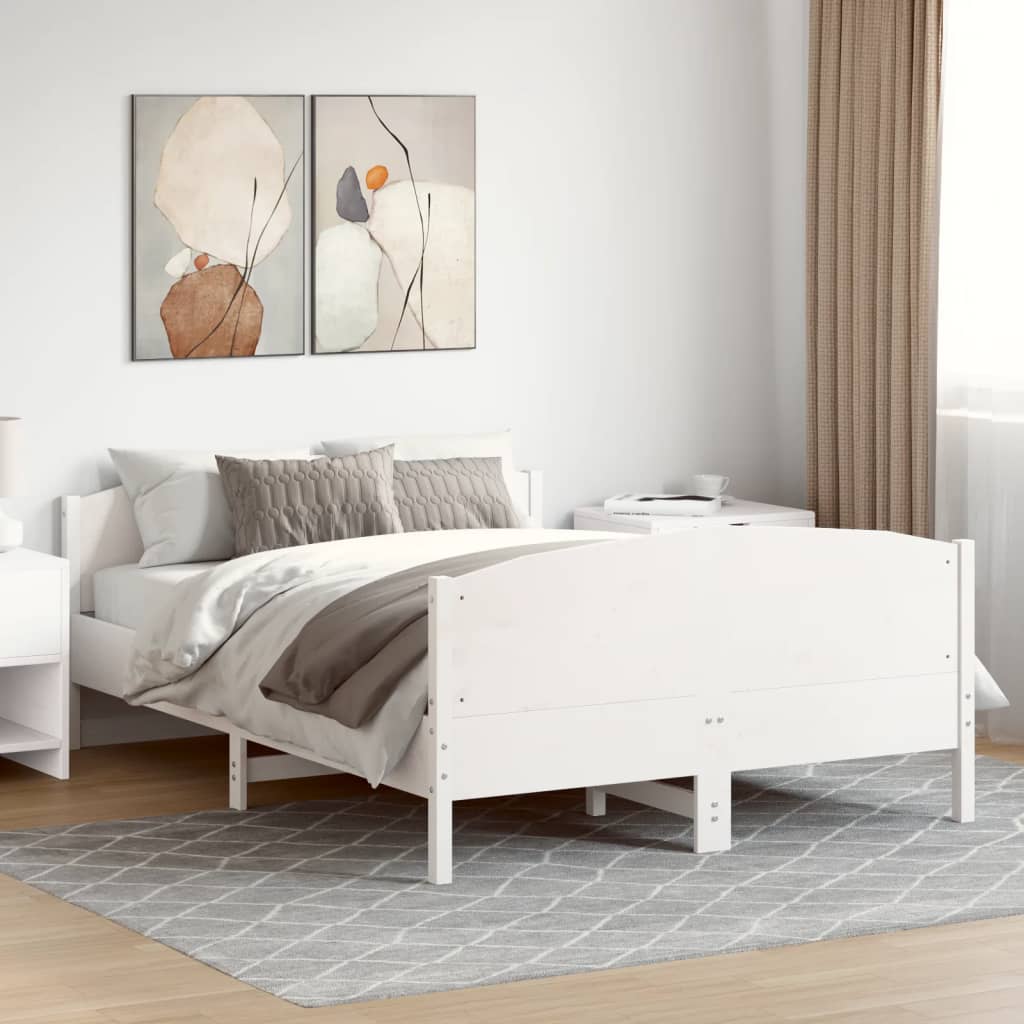vidaXL Bedframe zonder matras massief grenenhout 200x200 cm