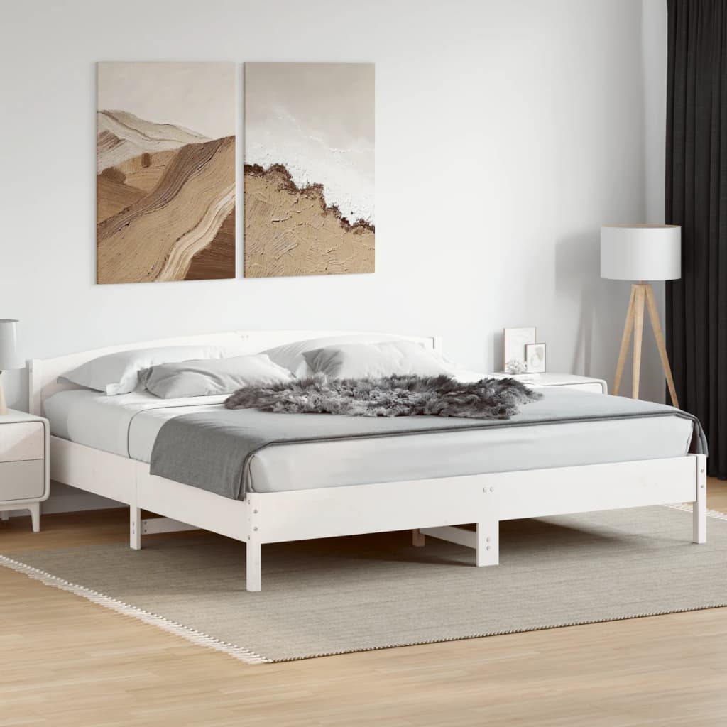 vidaXL Bedframe zonder matras massief grenenhout 200x200 cm