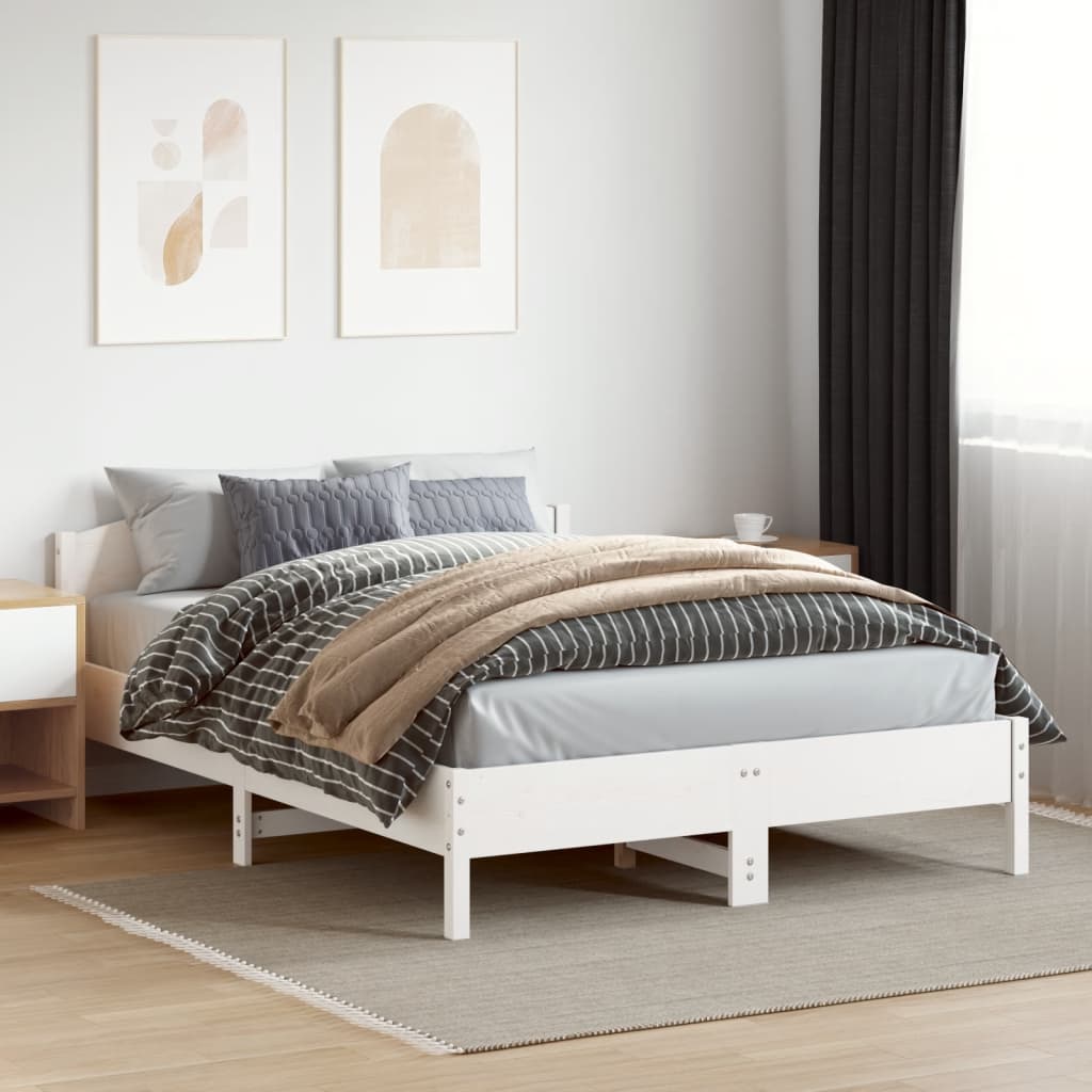 vidaXL Bedframe zonder matras massief grenenhout 200x200 cm