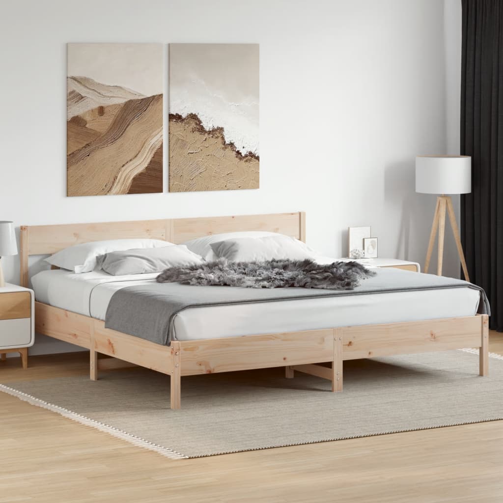 vidaXL Bedframe zonder matras massief grenenhout 200x200 cm