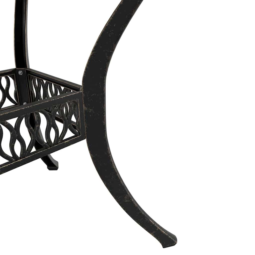 vidaXL 3-delige Bistroset gietaluminium bronskleurig