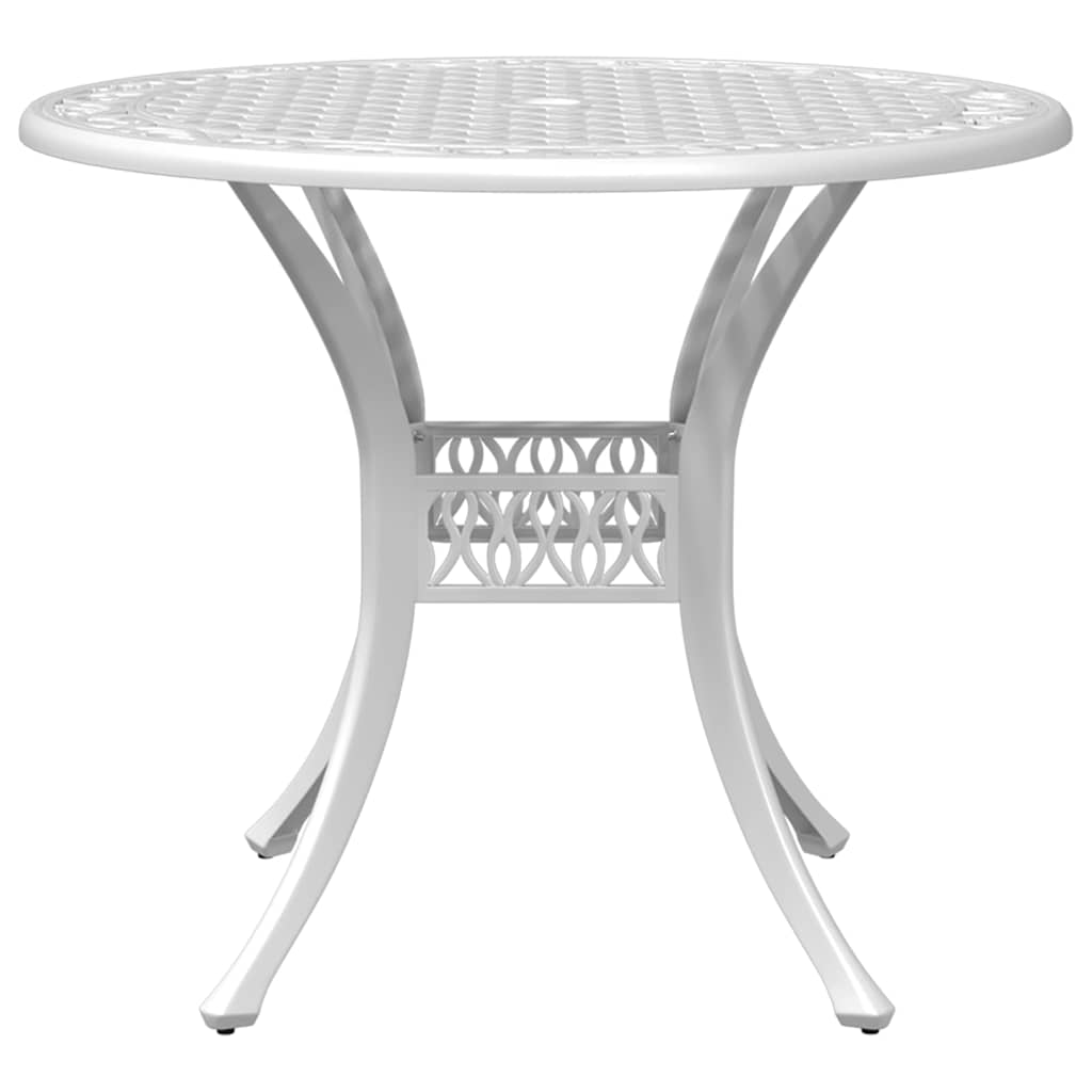 vidaXL 3-Piece Cast Aluminum Bistro Set White