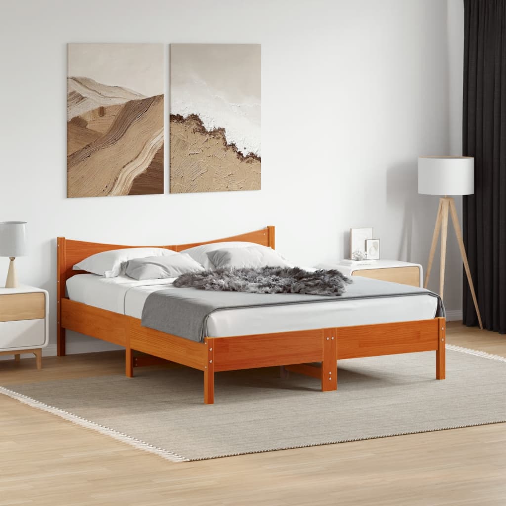 vidaXL Bedframe zonder matras massief grenenhout 200x200 cm