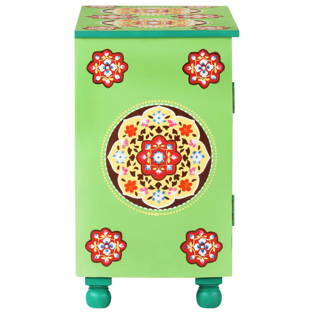 vidaXL Hand-Painted Sideboard 70x35x60 cm Solid Mango Wood Multicolored