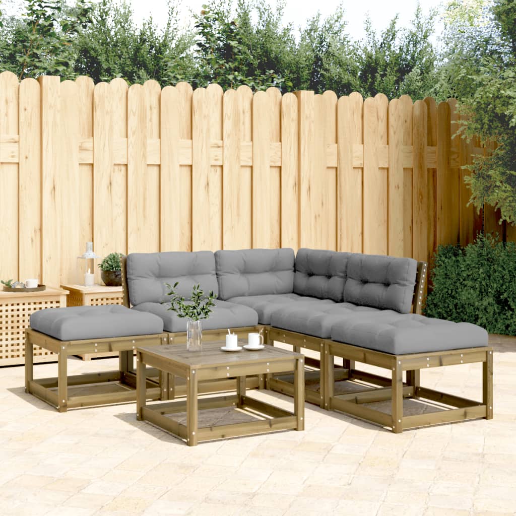 vidaXL 5-Piece Lounge Set Solid Pine Wood