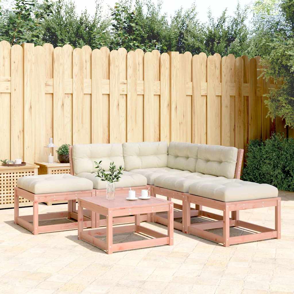 vidaXL 5-delige Loungeset met kussens massief grenenhout