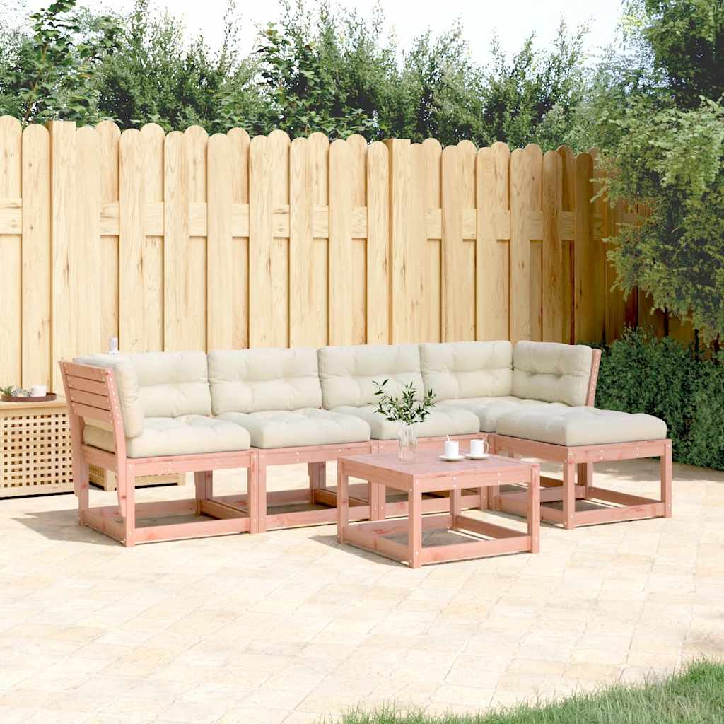 vidaXL 5-delige Loungeset met kussens massief grenenhout