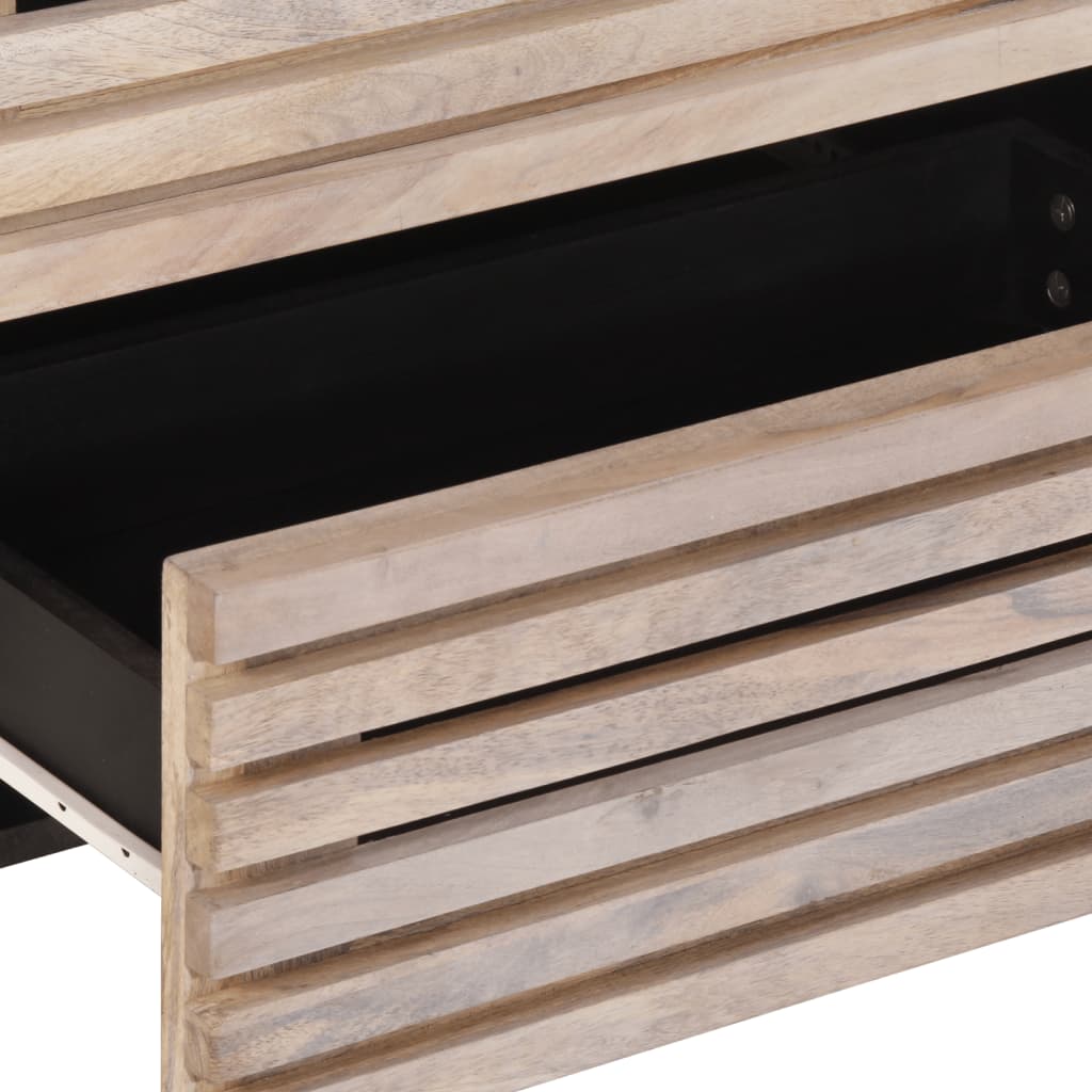 vidaXL Dressoirs 2 st 60x34x75 cm massief ruw mangohout