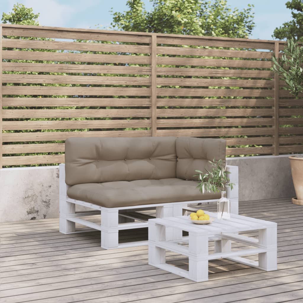 vidaXL Palletkussens 3 st stof antracietkleurig