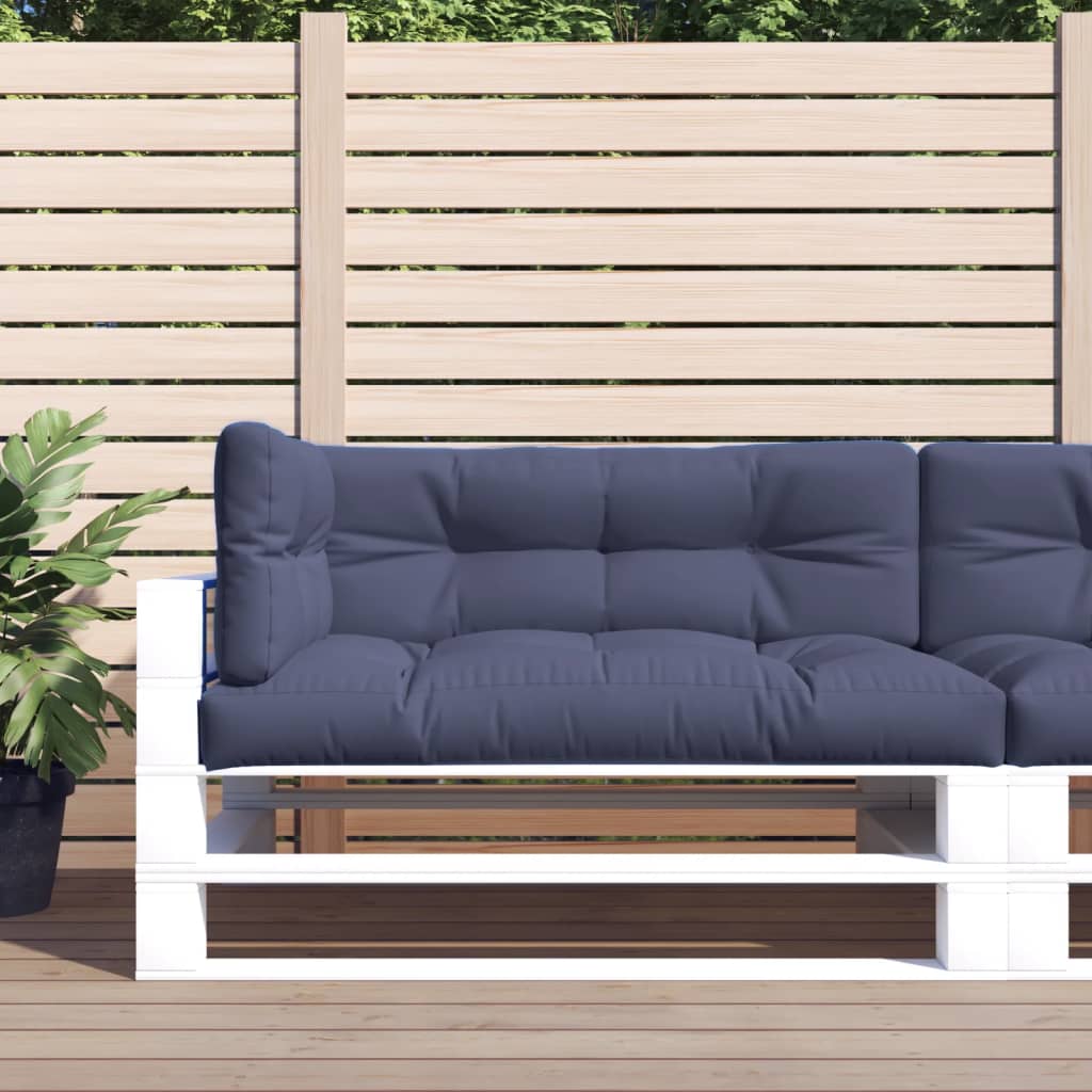 vidaXL Palletkussens 3 st stof antracietkleurig
