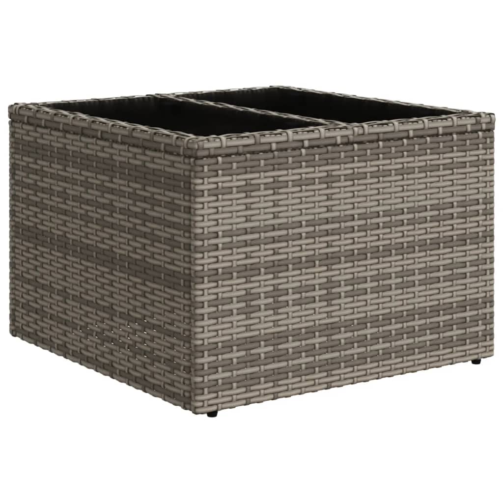 vidaXL 6-Piece Garden Sofa Set with Cushions, Grey Poly Rattan